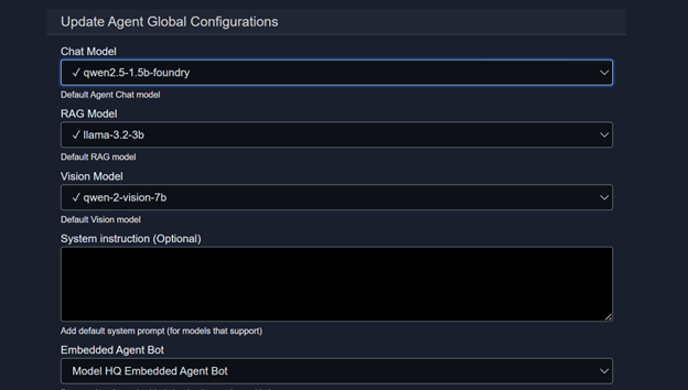Visual Builder selected
