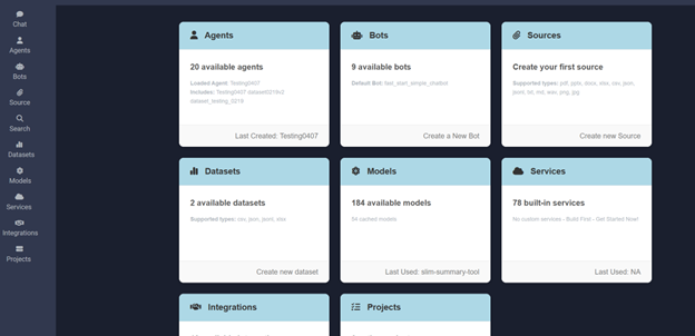 Agent settings — model chosen