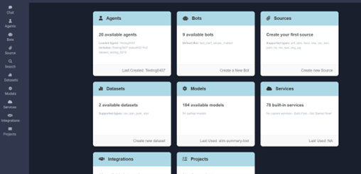 Main menu — Integrations