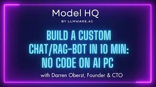 Build a Custom Chat/RAG-Bot in 10 min with No Code on AI PC (part 1 of 2)