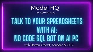 Talk to Your Spreadsheets with AI: No Code SQL Bot on AI PC